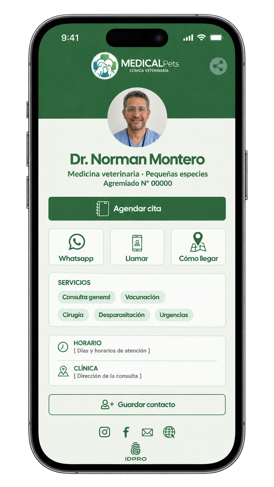 Plantilla IDpro Classic, modelo 3